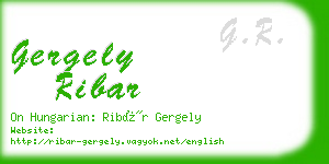 gergely ribar business card